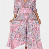 Robe d'été décontractée Dunya avec décolleté en V