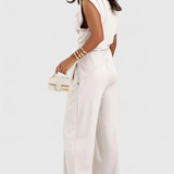 Ensemble Asymétrique Sofia avec Épaules Drapées