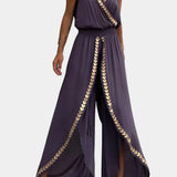 Mono Donatila Unique avec Détails Dorés et Jambes Ouvertes