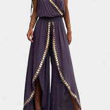 Mono Donatila Unique avec Détails Dorés et Jambes Ouvertes