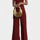 Ensemble Pilarica avec Top Halter Asymétrique et Pantalons Fluides