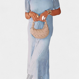 Robe Balbina à Deux Pièces avec Col bateau et Détails Découpés