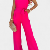 Mono Élégant Sans Manches Shalonda avec Nœud