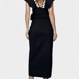 Top Fabiana Élégant avec Volants et Coutures en Contraste