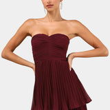 Robe à Volants de Juin avec Décolleté en Cœur et Silhouette en Couches