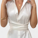 Robe Chemise Meryl avec Boutons et Ceinture Ajustable