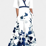 Robe Enveloppante Fleurie Daphne avec Élégance Intemporelle