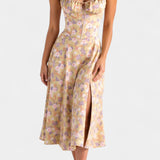 Robe Midi A-Line Flora avec Corset