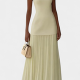 Robe de Soirée Maxi Silvana en Chiffon avec Plis