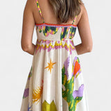 Robe Midi en Mélange de Lin Imprimée Arlene