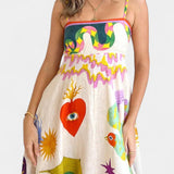 Robe Midi en Mélange de Lin Imprimée Arlene