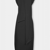 Robe Asymétrique Aphrodite avec Boutons Décoratifs en Or