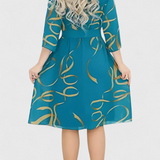 Robe Midi Ame avec Ceinture et Coupe Polyvalente