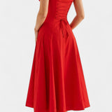 Robe Midi A-Line Flora avec Corset