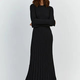 Robe en Tricot Côtelé Darla avec Ceinture