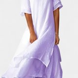 Robe en Coton Élégante et Cape d'Eloise