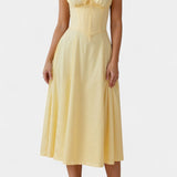 Robe Midi A-Line Flora avec Corset