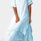 Robe en Coton Élégante et Cape d'Eloise