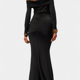 Robe Maxi Kiah Off-Shoulder avec Silhouette de Sirène