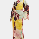 Robe Maxi Aquarelle Dana avec Devant Tordu