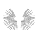 Boucles d'oreilles en métal avec bord ondulé