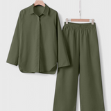 Ensemble en Lin et Coton de Deux Pièces Skye avec Silhouette Détendue