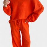 Ensemble de Deux Pièces Aya en Coton avec Décolleté en V