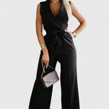 Montserrat Mono Élégant Sans Manches avec Nœud et Chute Fluide