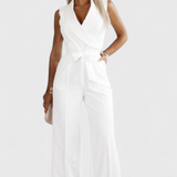 Montserrat Mono Élégant Sans Manches avec Nœud et Chute Fluide