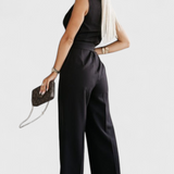 Montserrat Mono Élégant Sans Manches avec Nœud et Chute Fluide