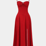 Robe Midi A-Line Flora avec Corset