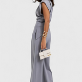 Ensemble Asymétrique Sofia avec Épaules Drapées