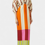 Robe Alison Douce avec Décolleté Avant et Manches Bouffantes