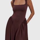 Robe Midi Verona avec Décolleté Carré