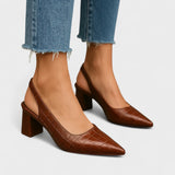 Chaussures à Talons Hauts Andrea avec Effet Crocodile