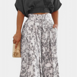 Ensemble Olivia Boho avec Décolleté en V et Pantalon Large