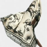 Robe Kaftan Oversized Guadalupe avec Imprimé de Flamant et de Palmier