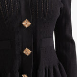 Ensemble de Robe Midi en Maille Raffinée Prudence avec Top Boutonné