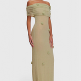 Robe Maxi en Tricot Off-Shoulder Barbara