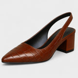 Chaussures à Talons Hauts Andrea avec Effet Crocodile