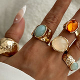 Ensemble de Bagues Ouvertes avec Rhinestones