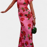 Robe Qipao avec Motif de Roses Élégantes Mayra