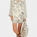 Ensemble Chemise Imprimée Amalia avec Short à Taille Élastique