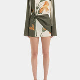 Robe Florale Joaquina avec Détail Torsadé et Dos Ouvert