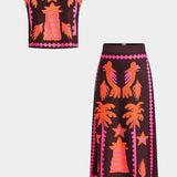 Ensemble Top Court et Jupe Sloan Palmier de Coco