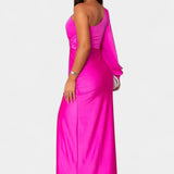 Robe Asymétrique Drapée à Une Épaule Charlotte