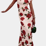 Robe Qipao avec Motif de Roses Élégantes Mayra