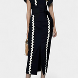 Top Fabiana Élégant avec Volants et Coutures en Contraste