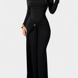 Robe Vesna à Une Épaule avec Manches Longues