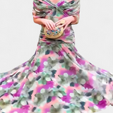 Robe Longue Alondra avec Imprimé Floral Fantaisie et Décolleté en V